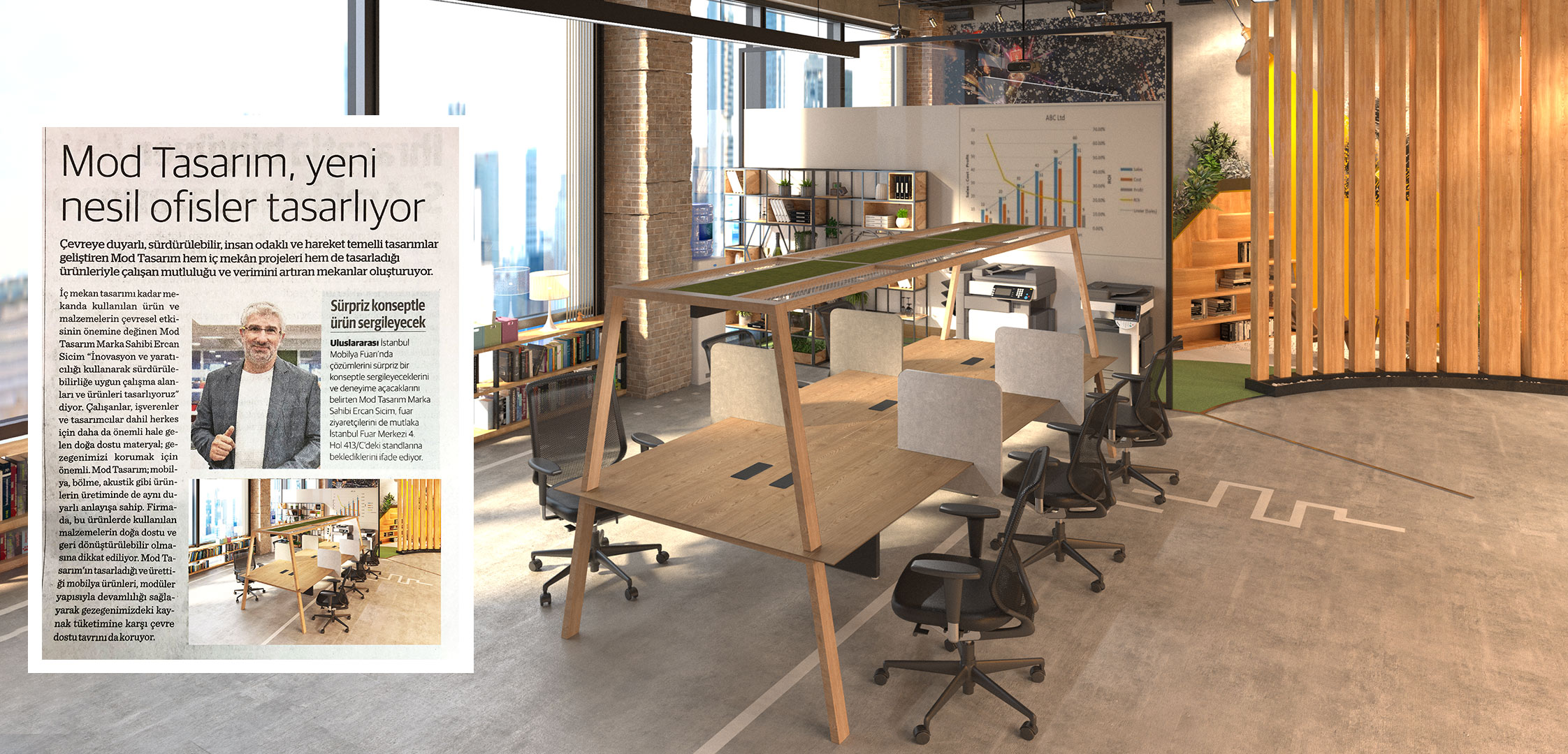 Ekonomi Gazetesi: Mod Tasarım Yeni Nesil Ofisler Tasarlıyor