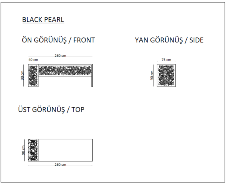 Black Pearl Makam Masası - Görsel 5