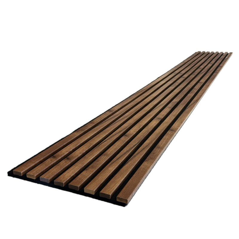 PVC Kaplı Ahşap Çıtalı Duvar Paneli - Meşe - Görsel 5